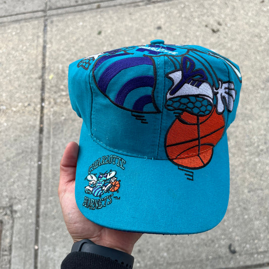 Vintage The Game Charlotte Hornets Big Logo Snapback
