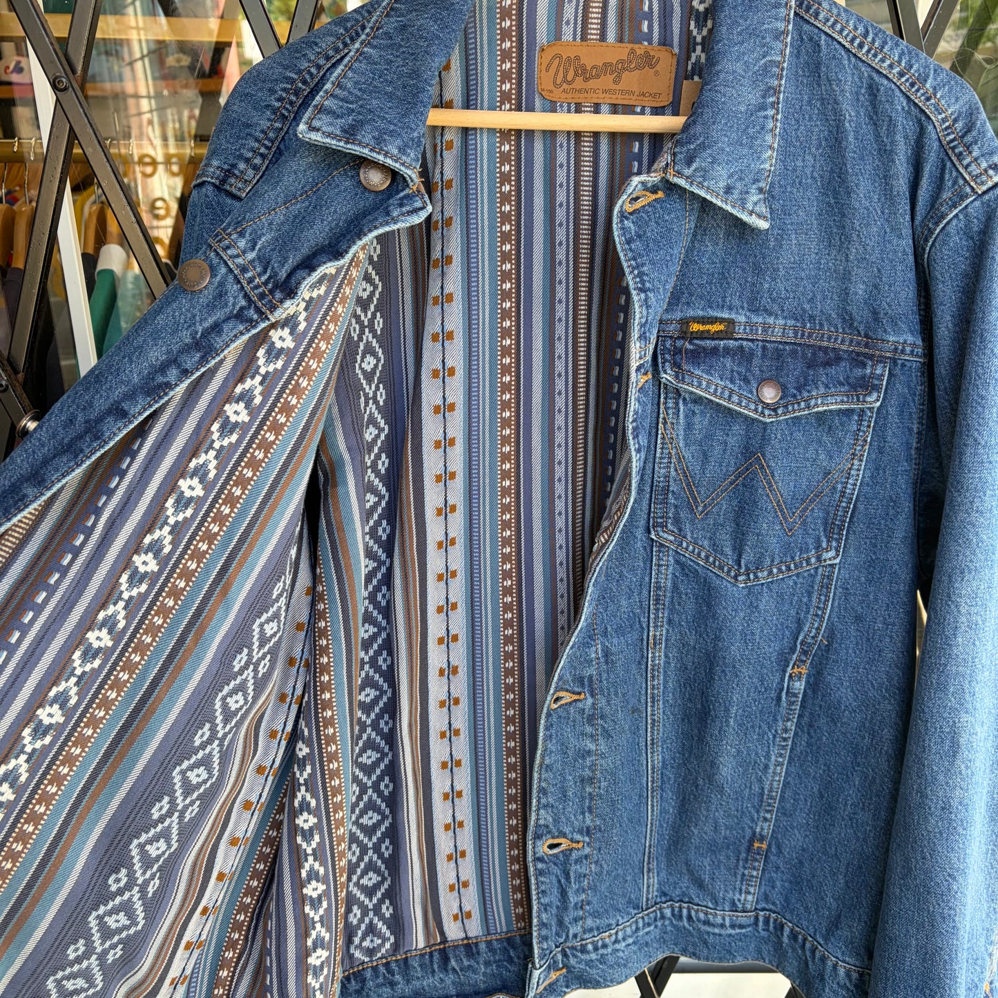 Vintage Wrangler Western Blanket Lined Denim Jacket - Size XL