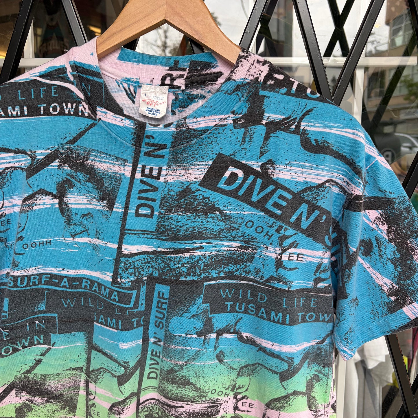 Vintage Surf AOP Tee - Fits Size M