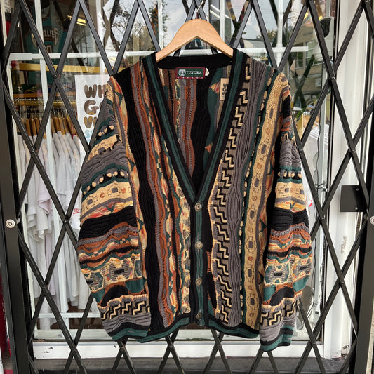Vintage Tundra Coogi Style Cardigan - Size L