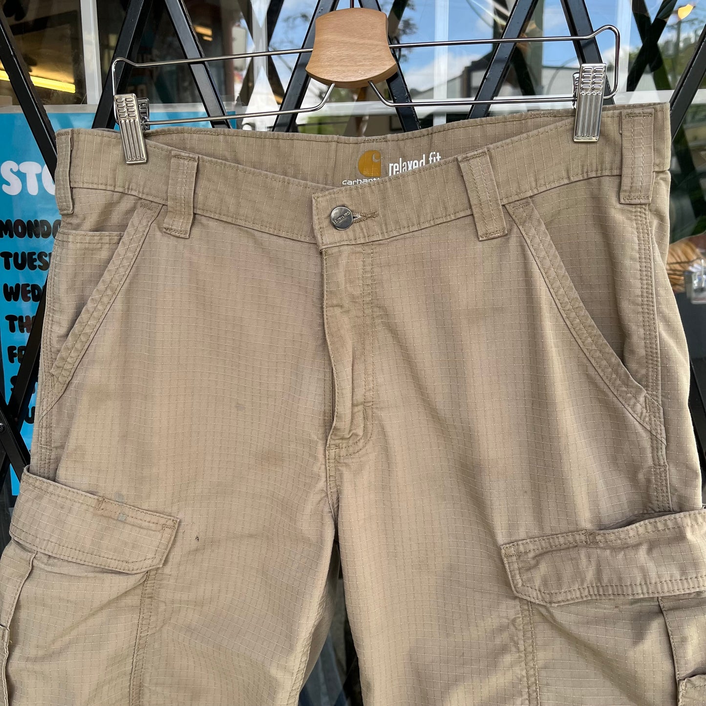 Carhartt Khaki Cargo Shorts - Size 36W