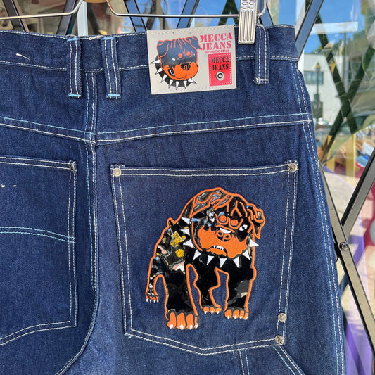 Y2K Mecca Rottweiler Baggy Jeans - Size 32W