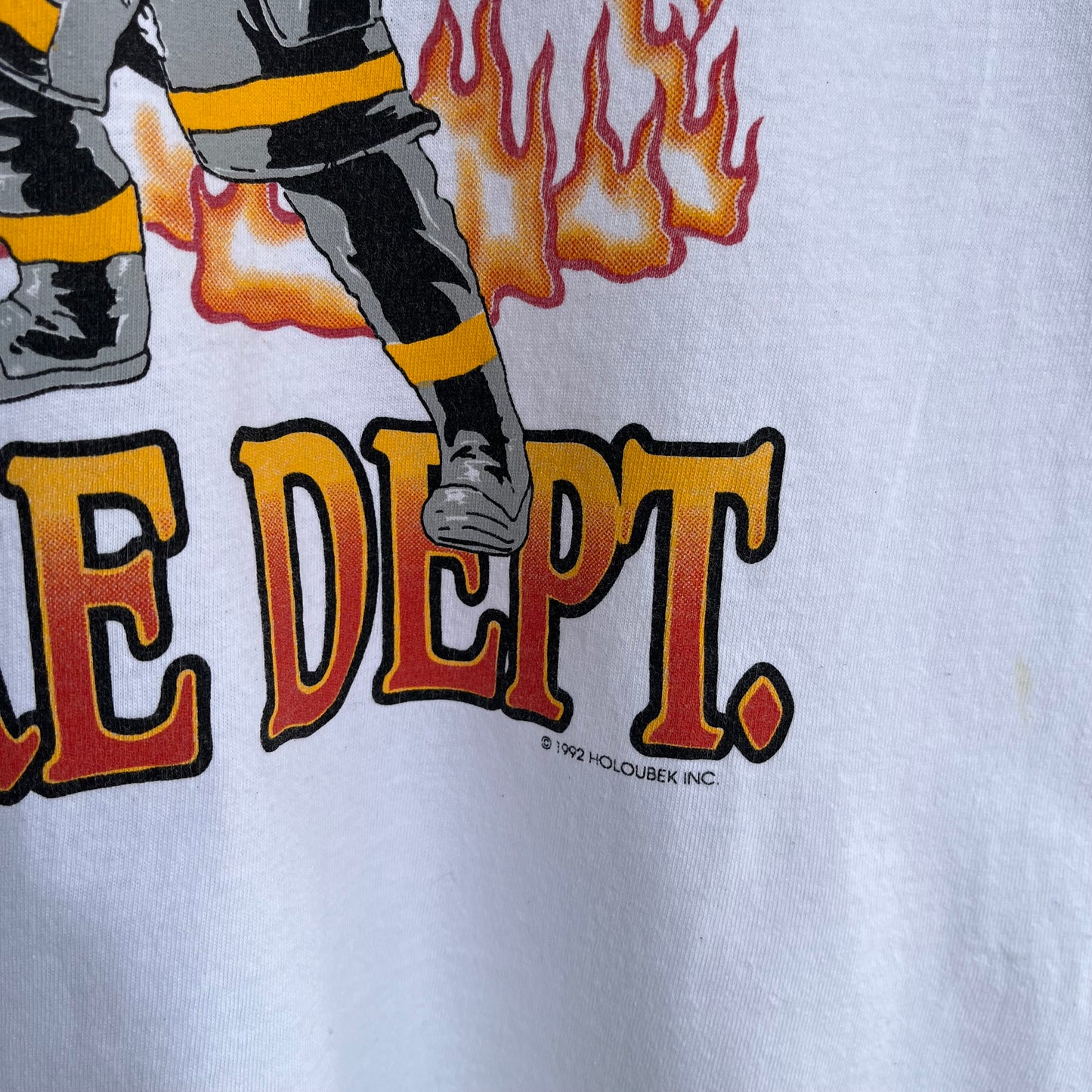 1992 Holoubeck Chicago Fire Department Tee - Size XL
