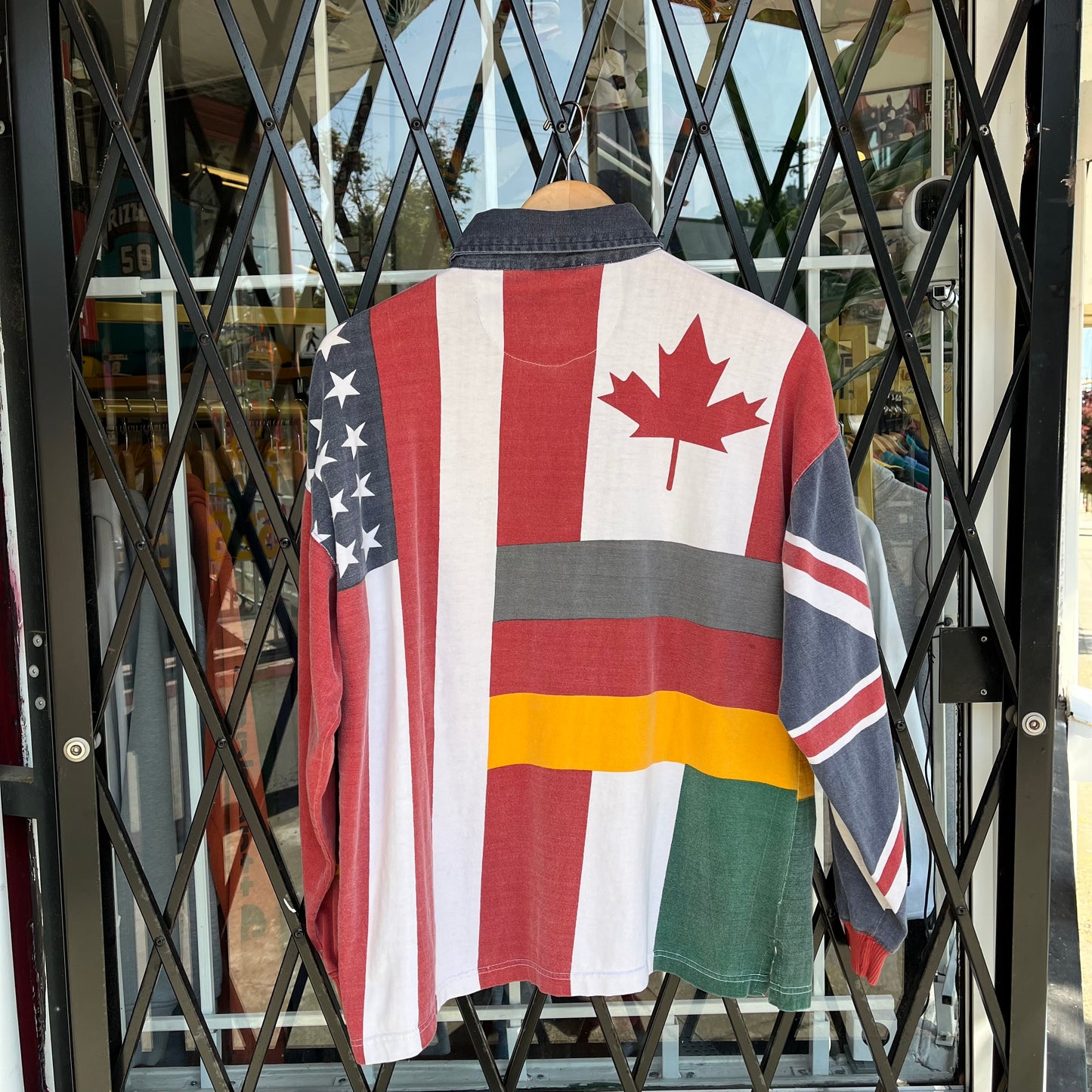 Vintage 90s Flags Rugby Shirt - Size S