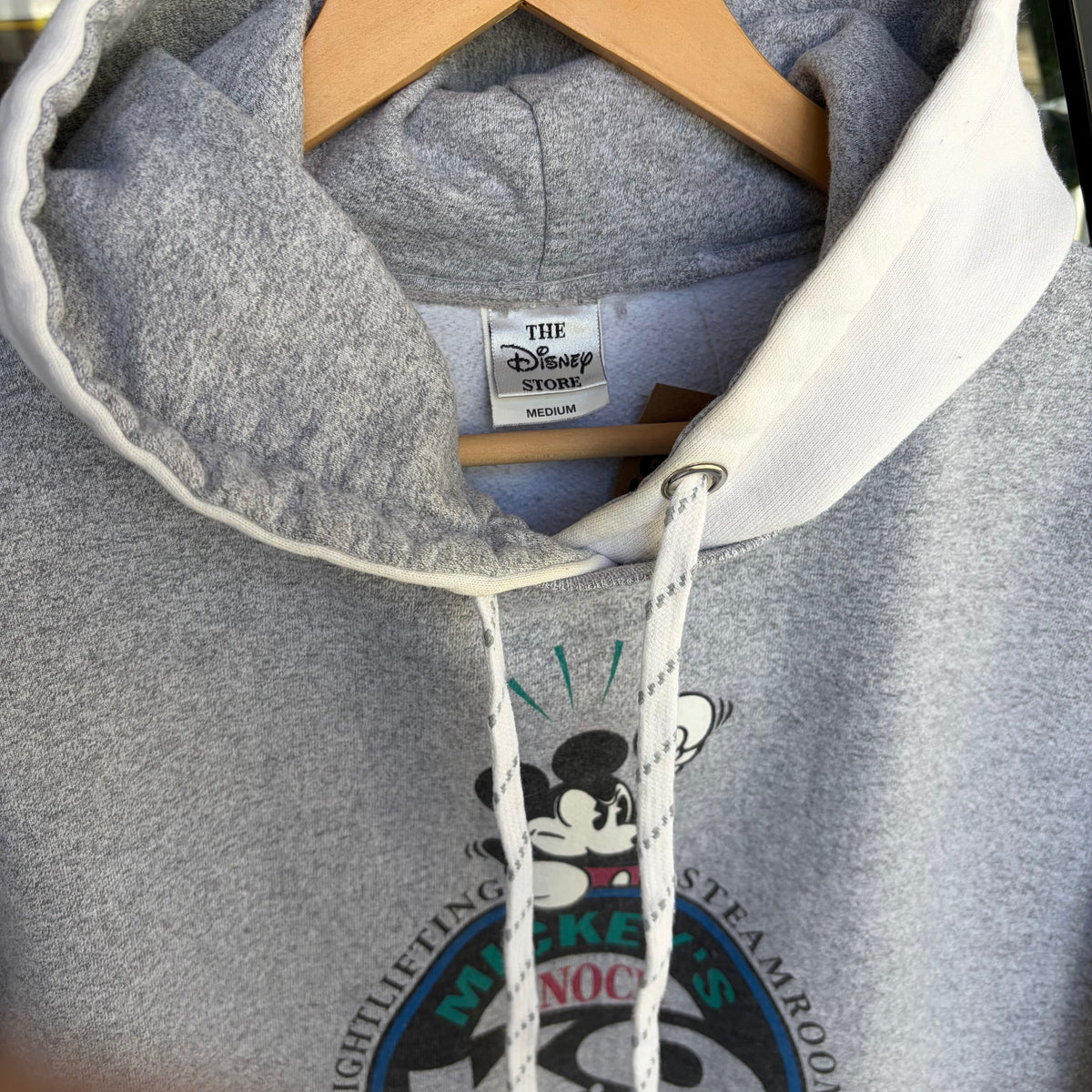 Vintage Disney Mickey Mouse Boxing Gym Heavyweight Hoodie - Size M