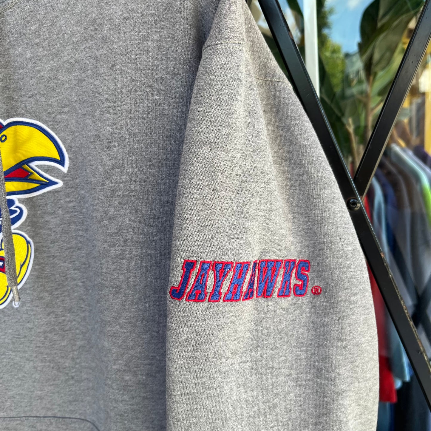Vintage Kansas University Jayhawks Hoodie - Size L