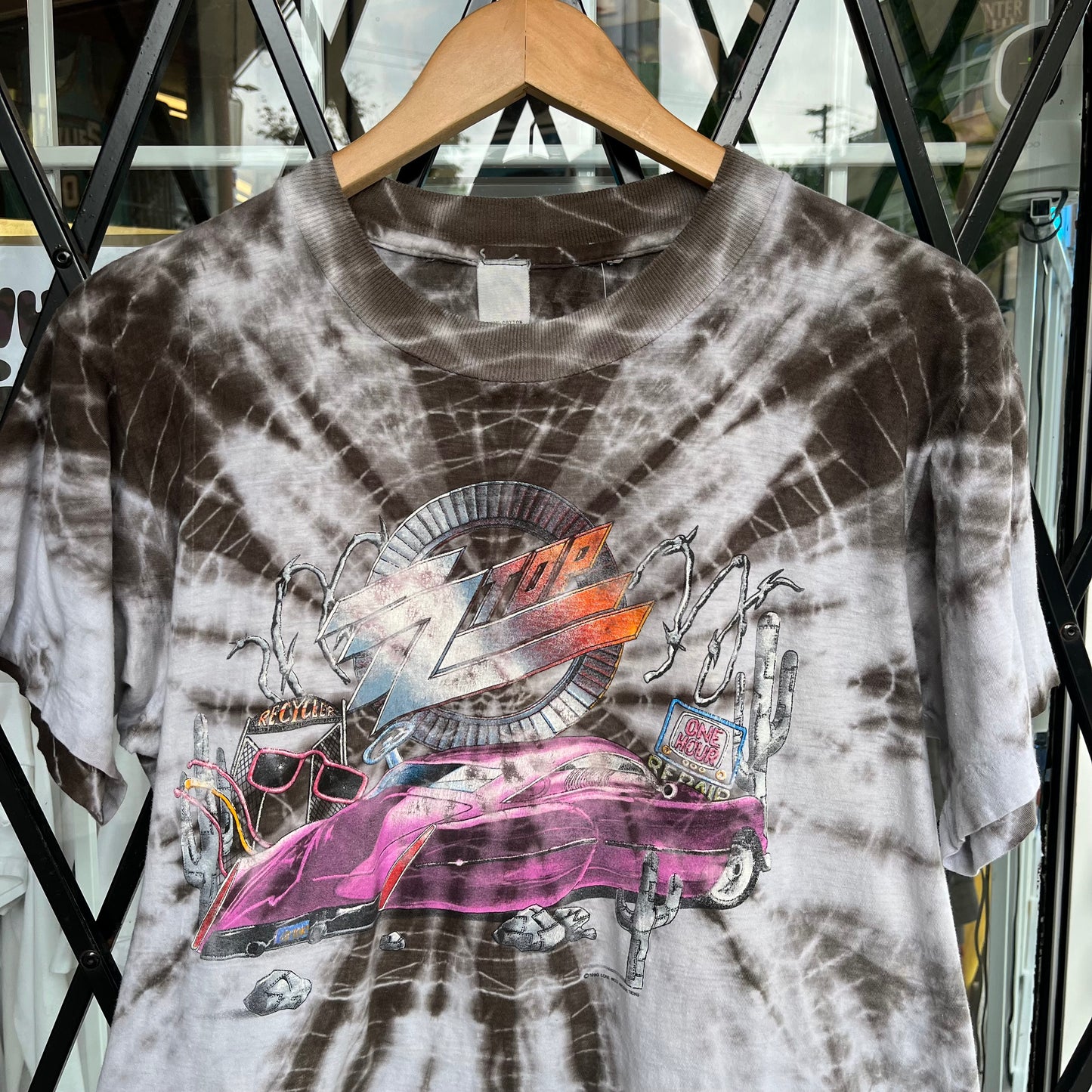 1990 ZZ Top Recycler Tie Dye Tee - Size L