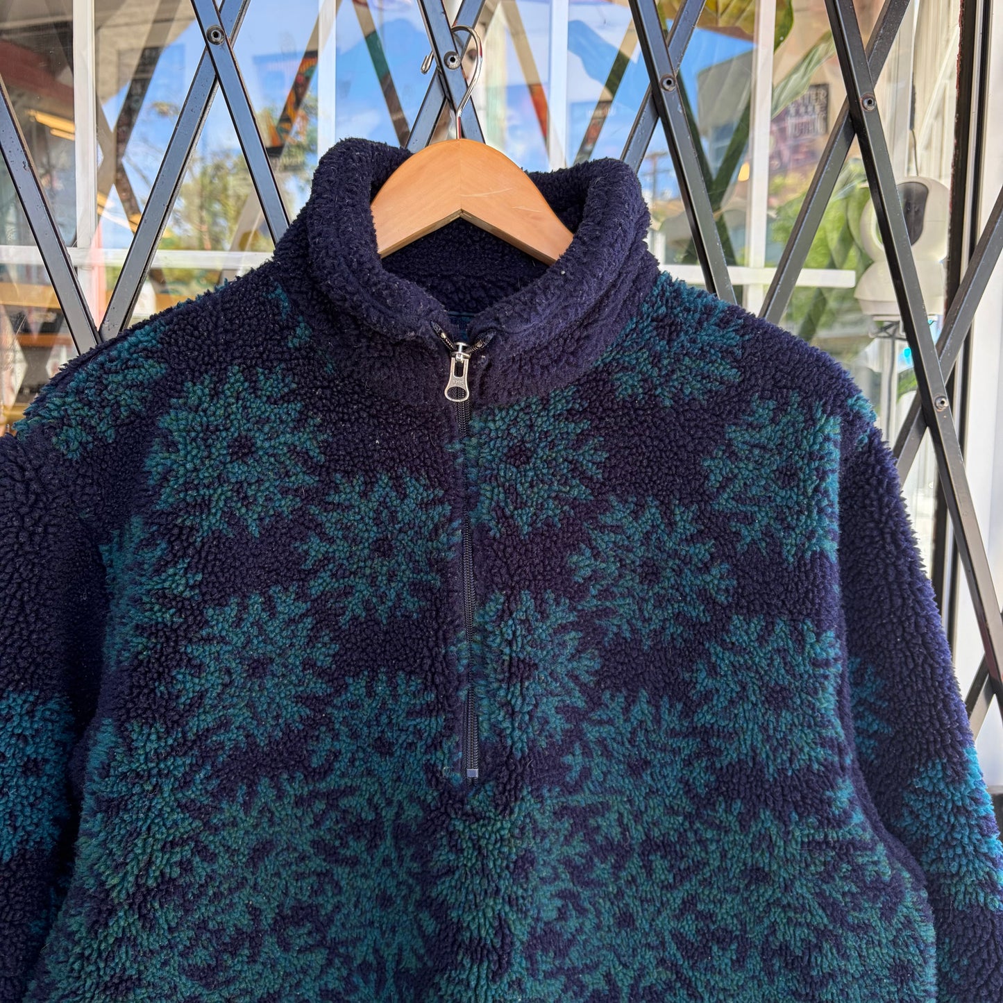 Vintage Woolrich Deep Pile Half Zip Sweater - Size M