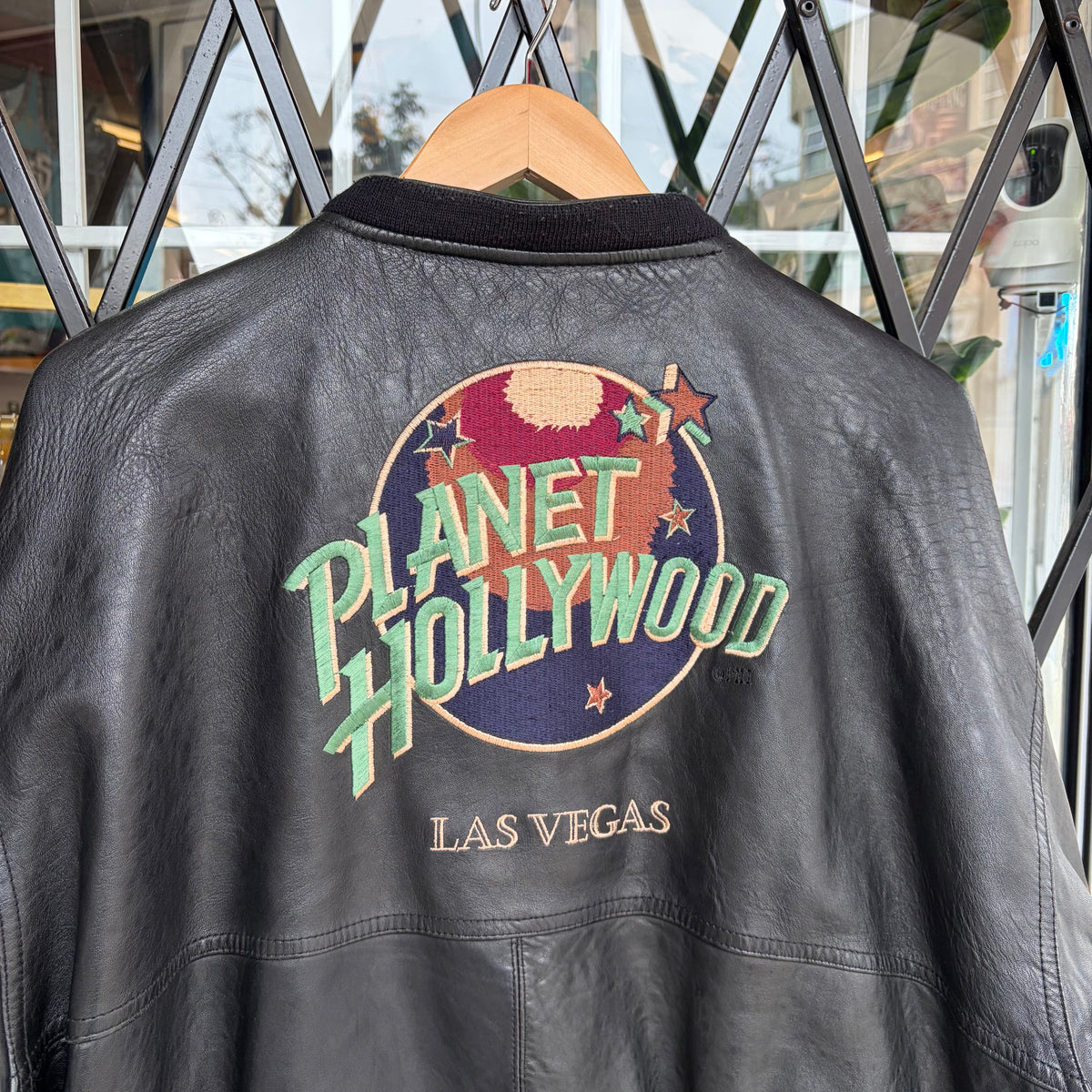 Vintage Reversible Planet Hollywood Leather Jacket - Size L