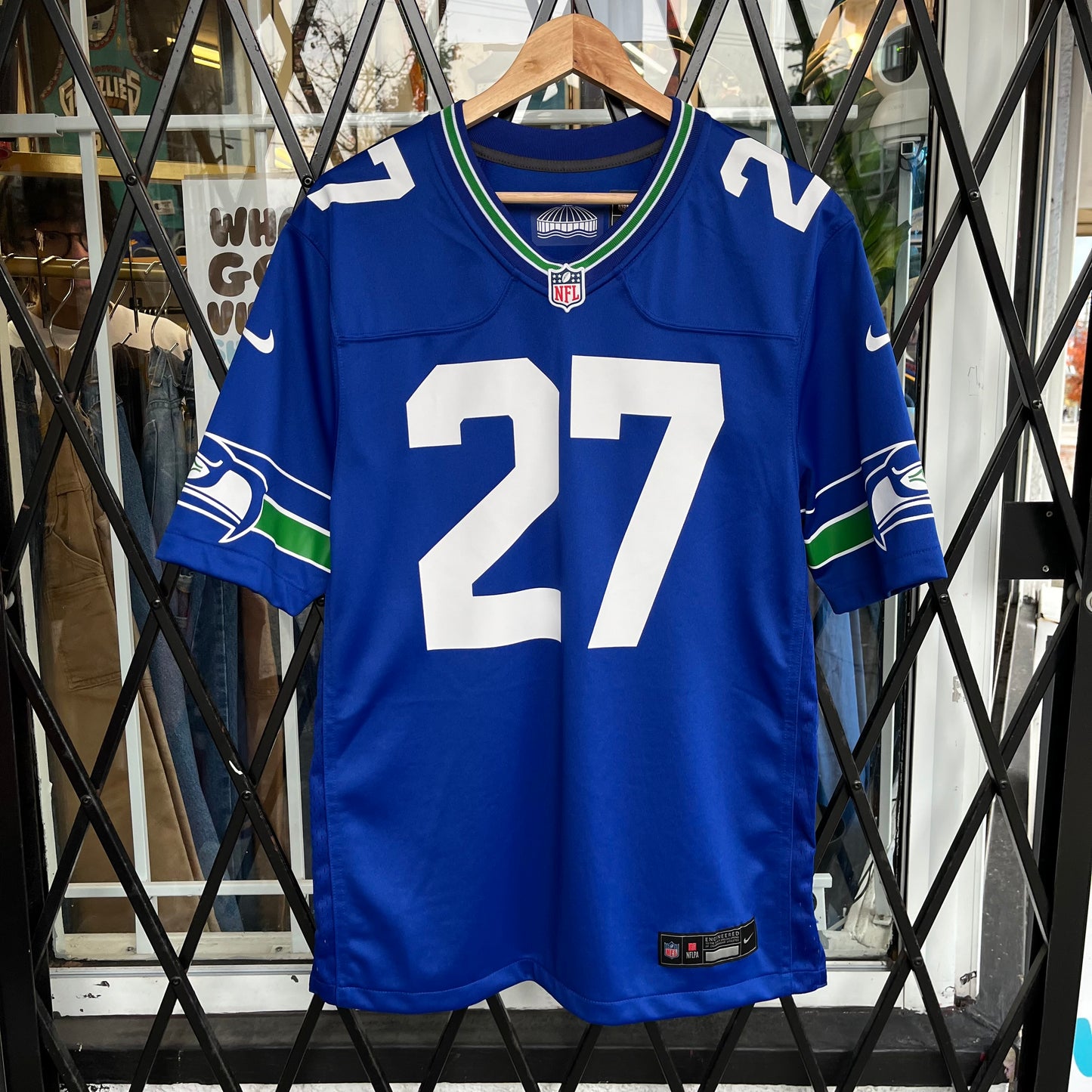 Nike Seattle Seahawks Throwback Riq Woolen Jersey - Size M