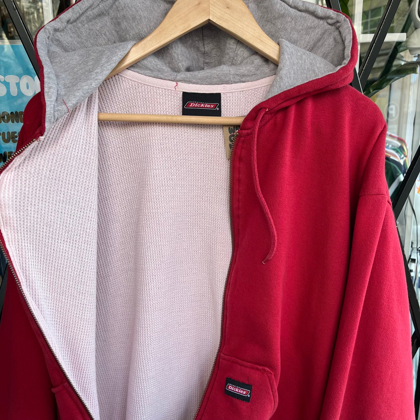 Vintage Dickies Thermal Lined Hoodie - Size XL