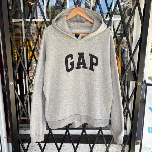 Gap Leather Spellout Hoodie - Size L Tall