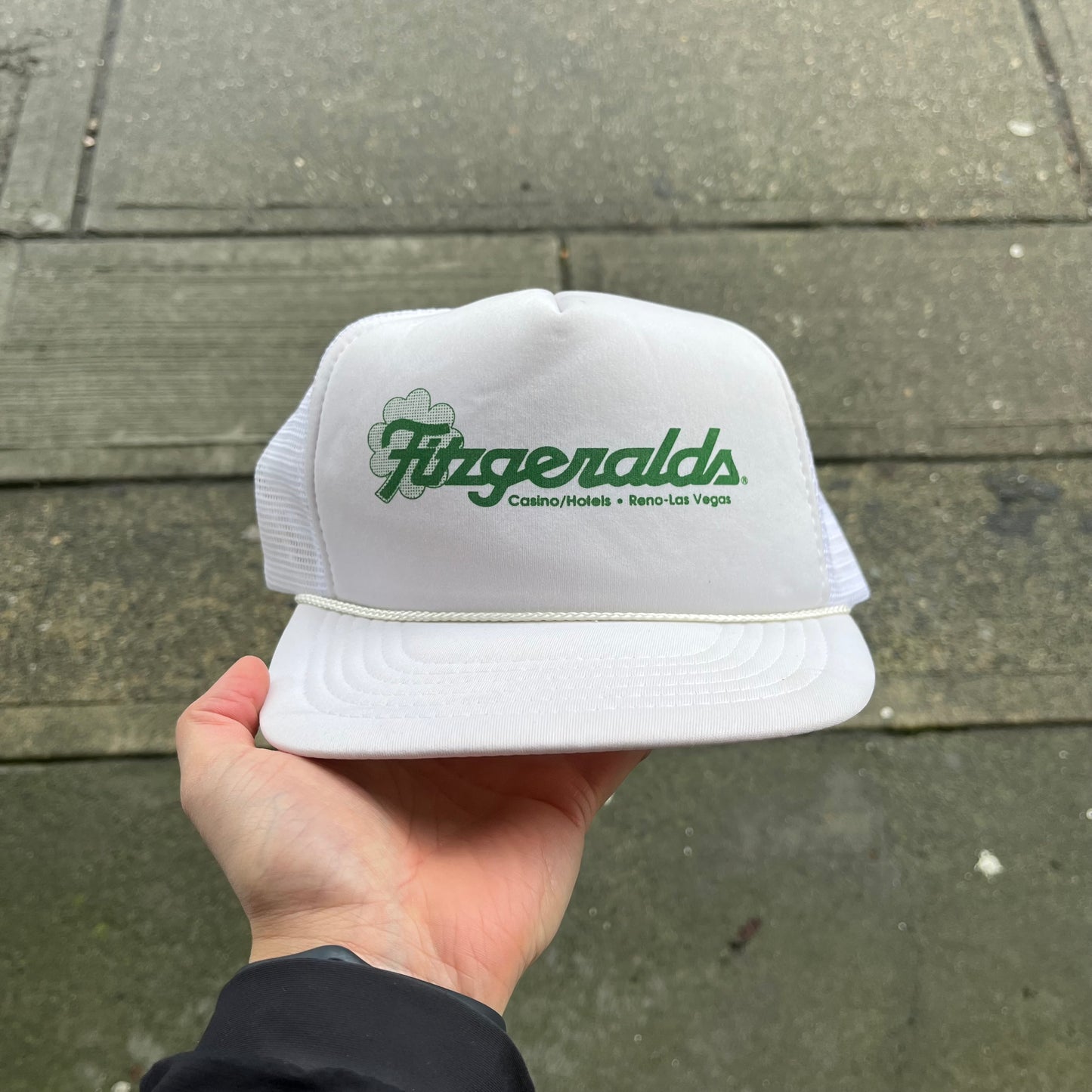 Vintage Fitzgeralds Las Vegas Trucker Hat White