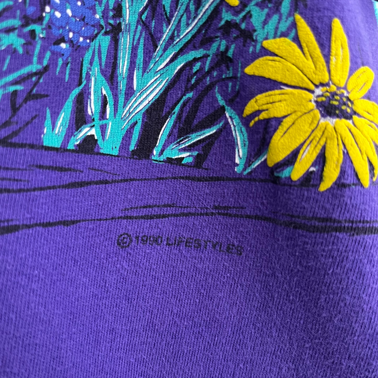 1990 Floral Souvenir Tee - Size L