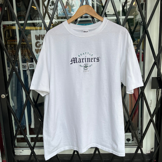 2001 Seattle Mariners Embroidered Tee - Size XL