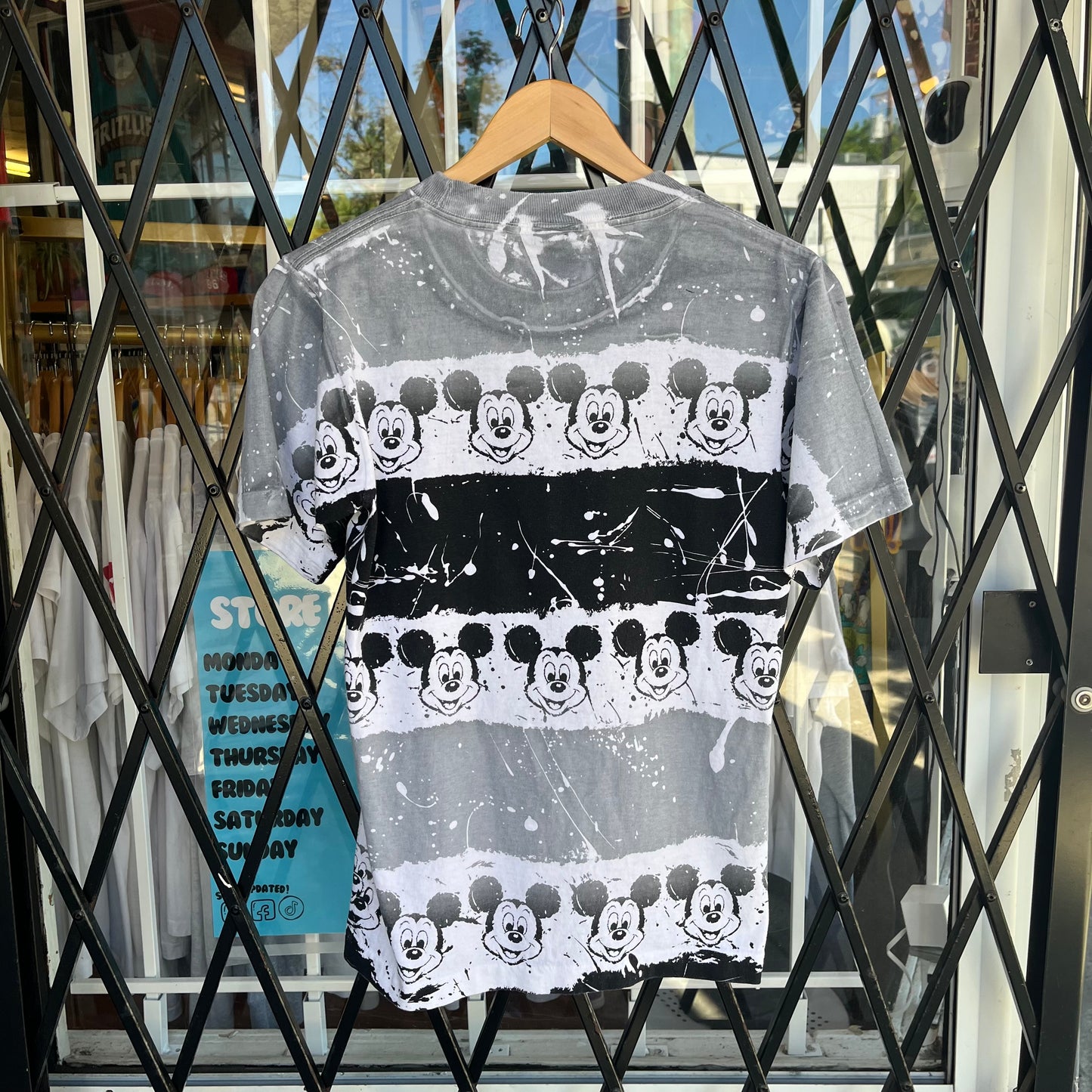 Vintage Disney Mickey Mouse AOP Tee - Fits Size S