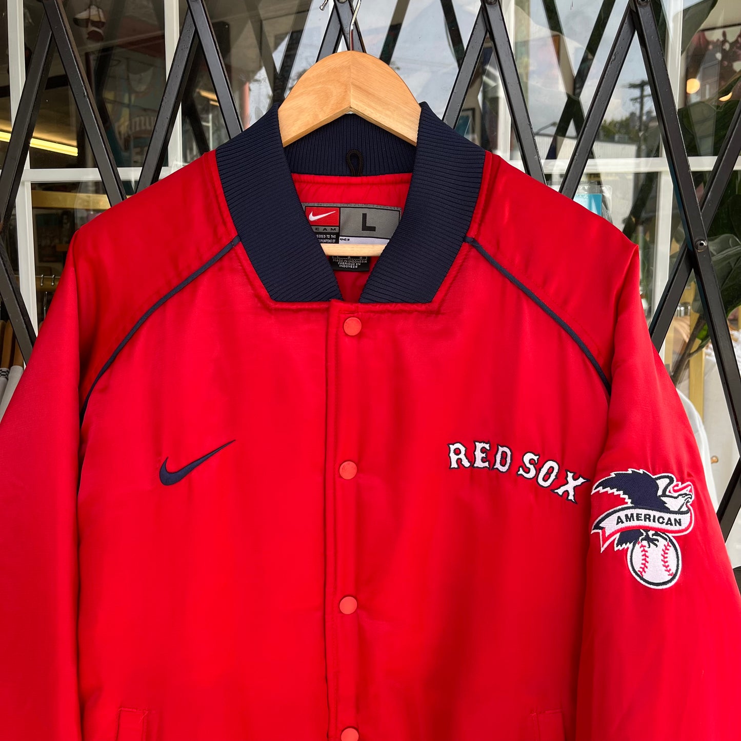 Vintage Nike Boston Red Sox Satin Jacket - Size L