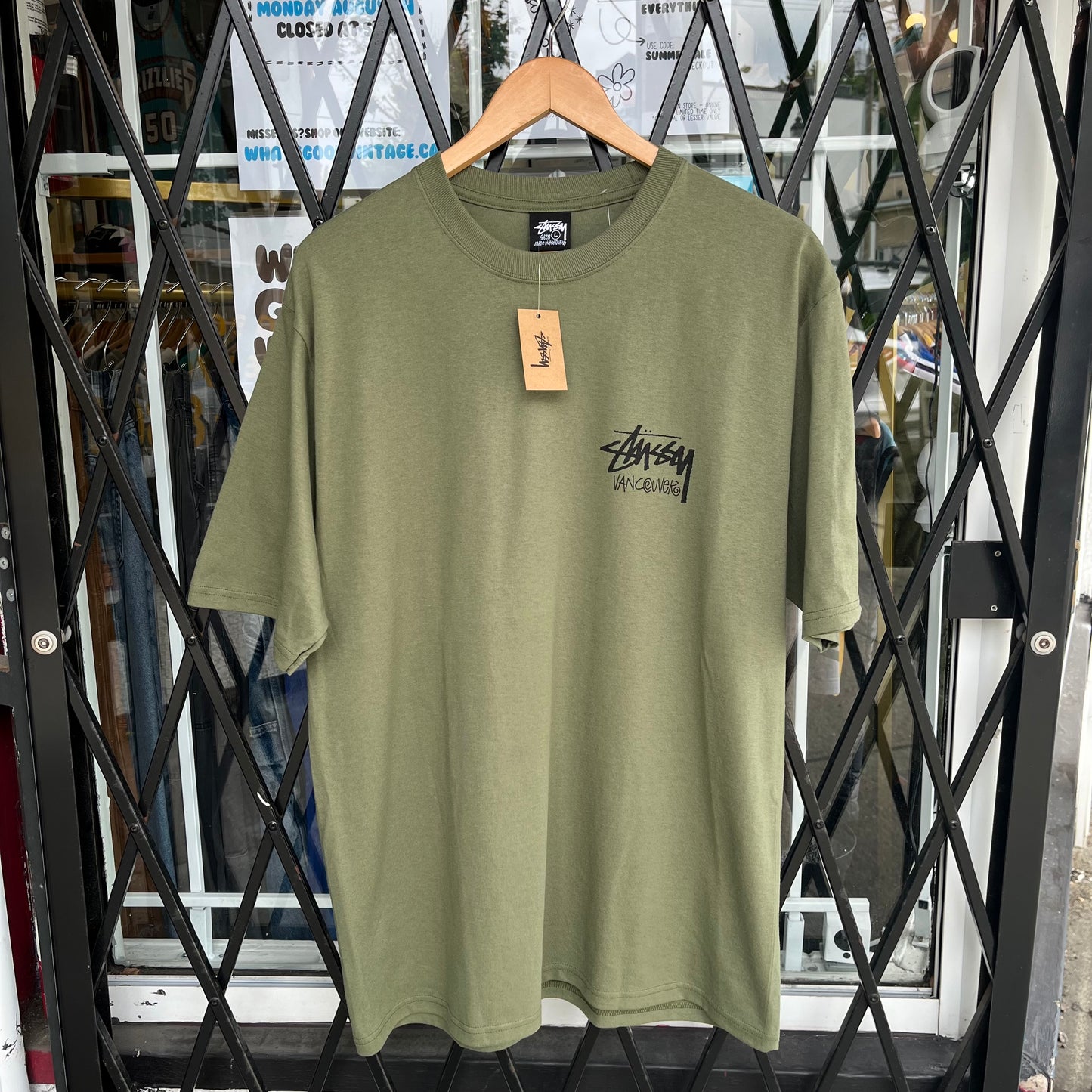 Stussy Vancouver Stock Tee Olive - Size L