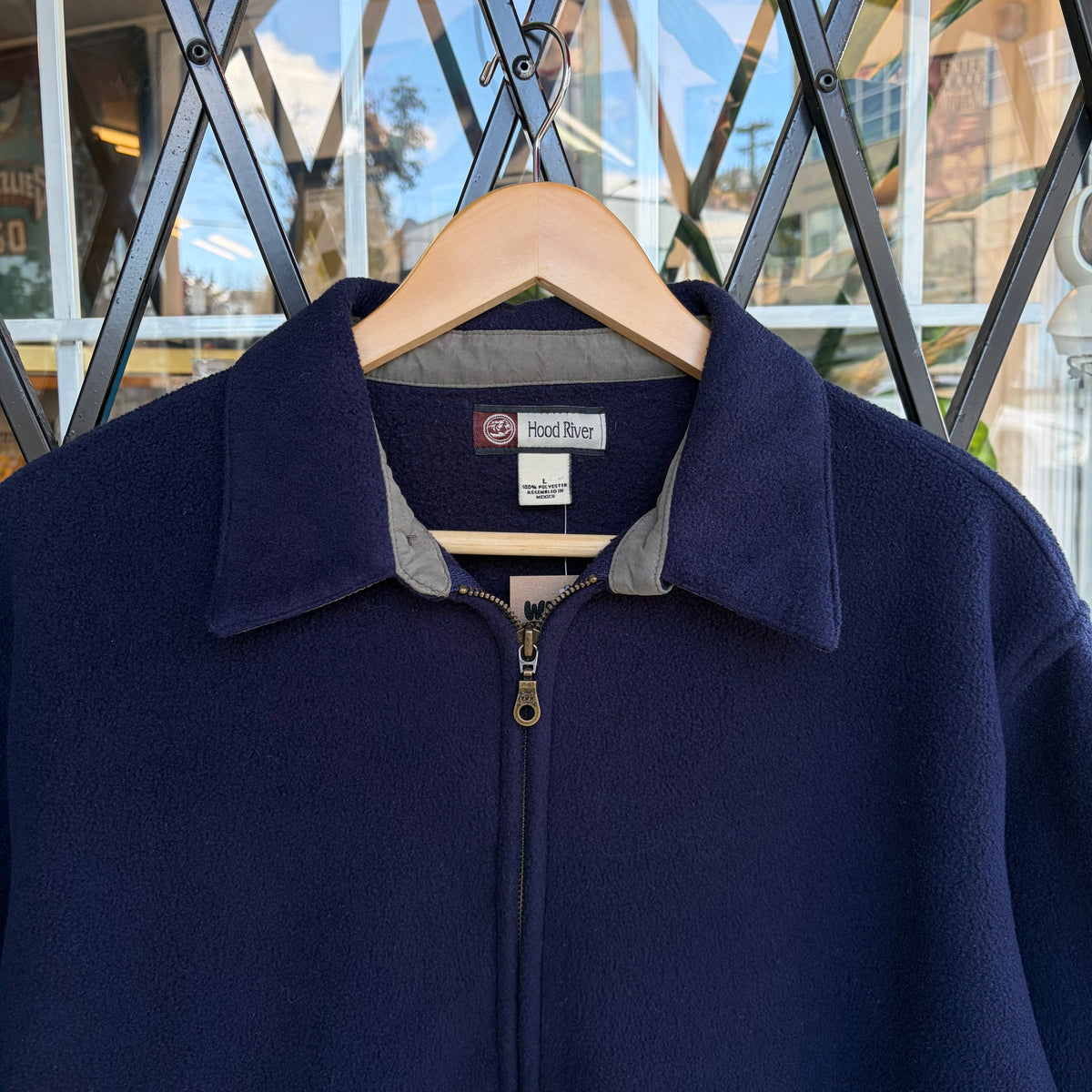 Vintage Fleece Harrington Jacket - Size L
