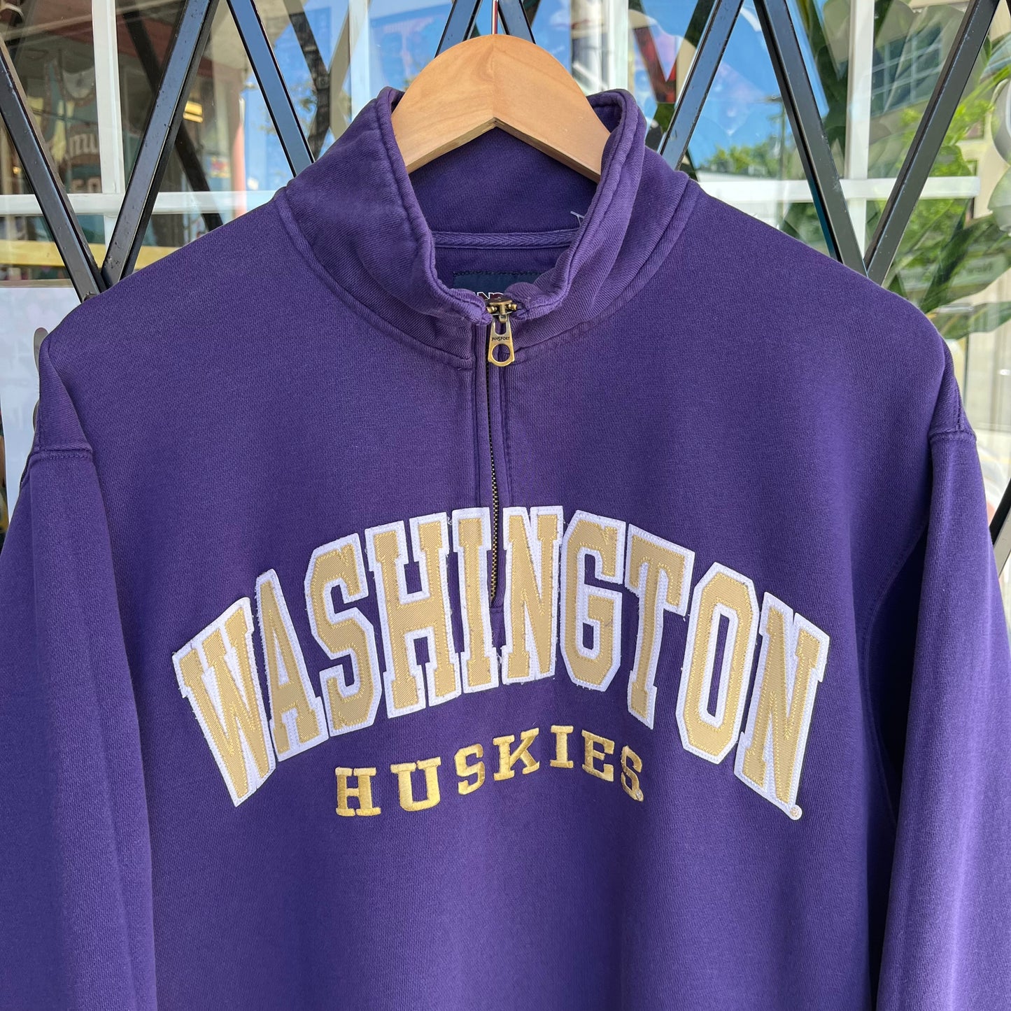 Vintage Washington Huskies Quarter Zip Sweater - Size L