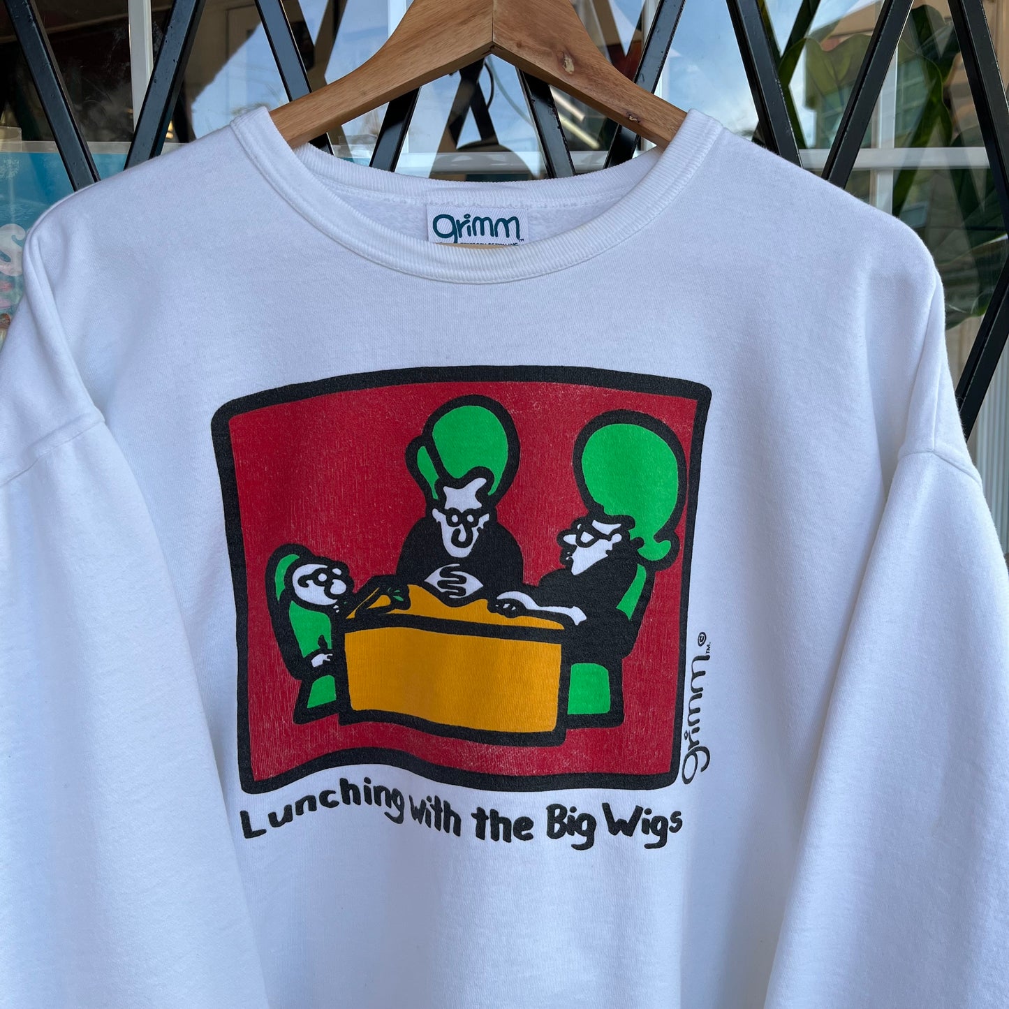 Vintage Grimm Big Wig Parody Oversized Crewneck - Size XL