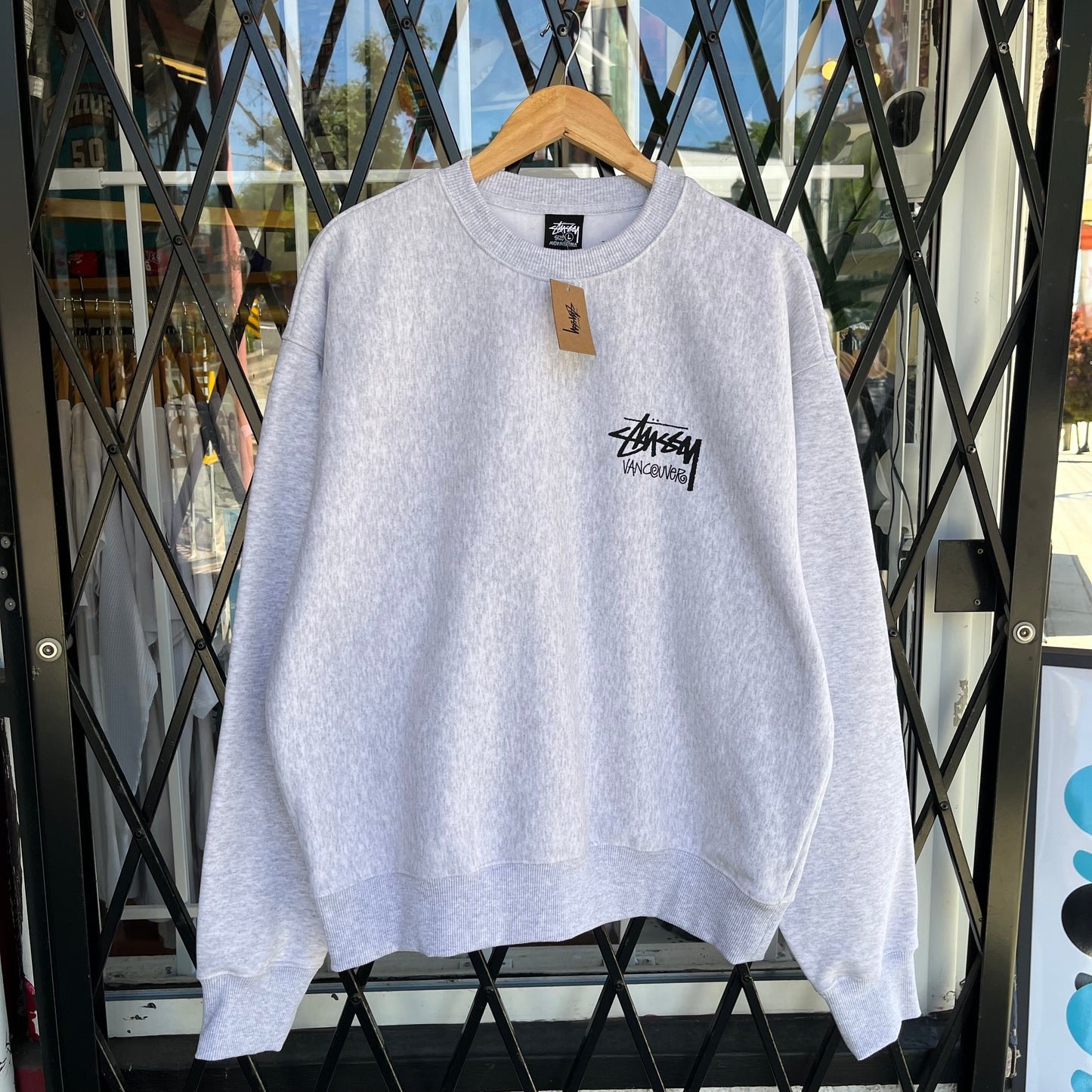 Stussy Vancouver Stock Crewneck Ash Heather - Size L