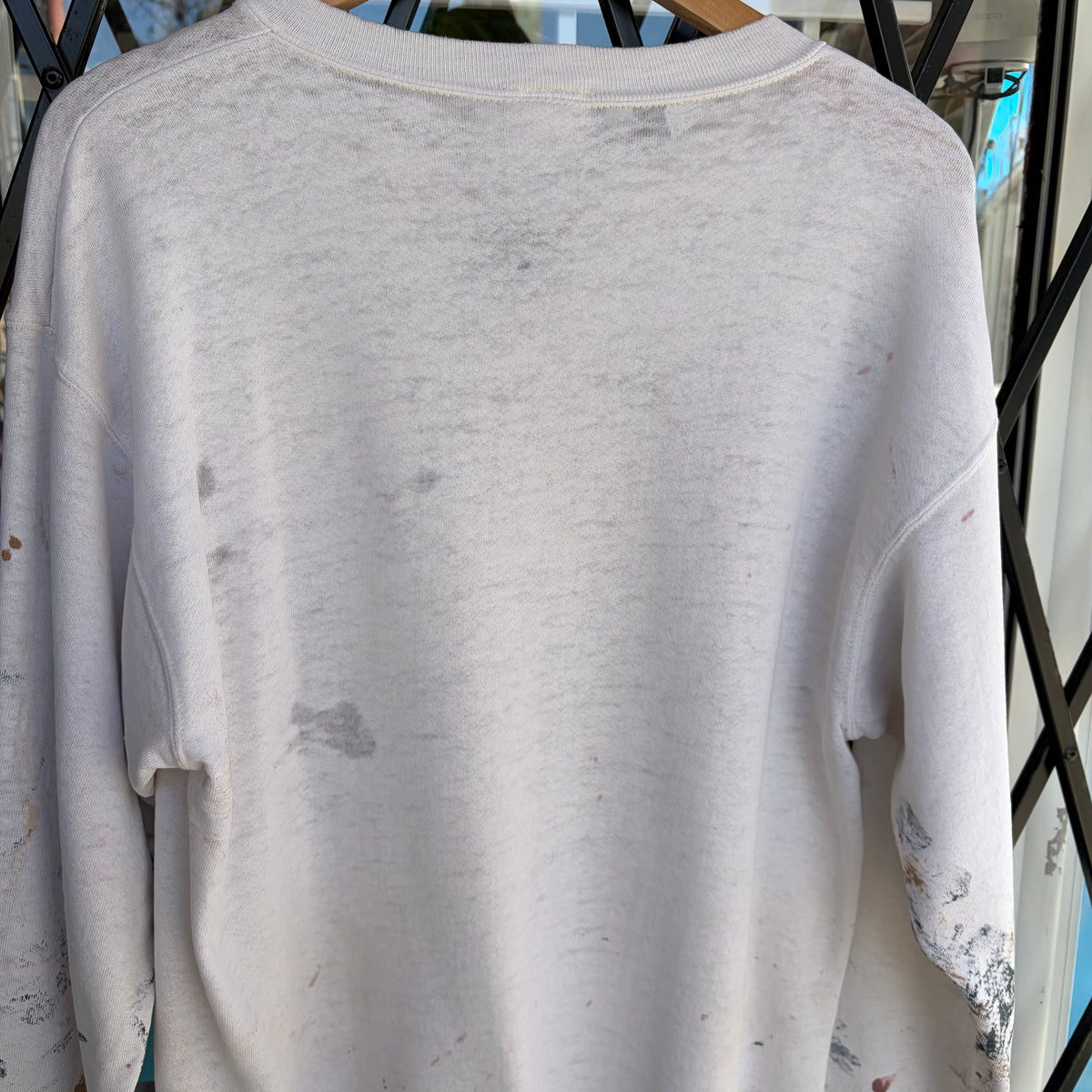 Vintage Distressed and Painted SF 49ers Front Page Crewneck - Size L