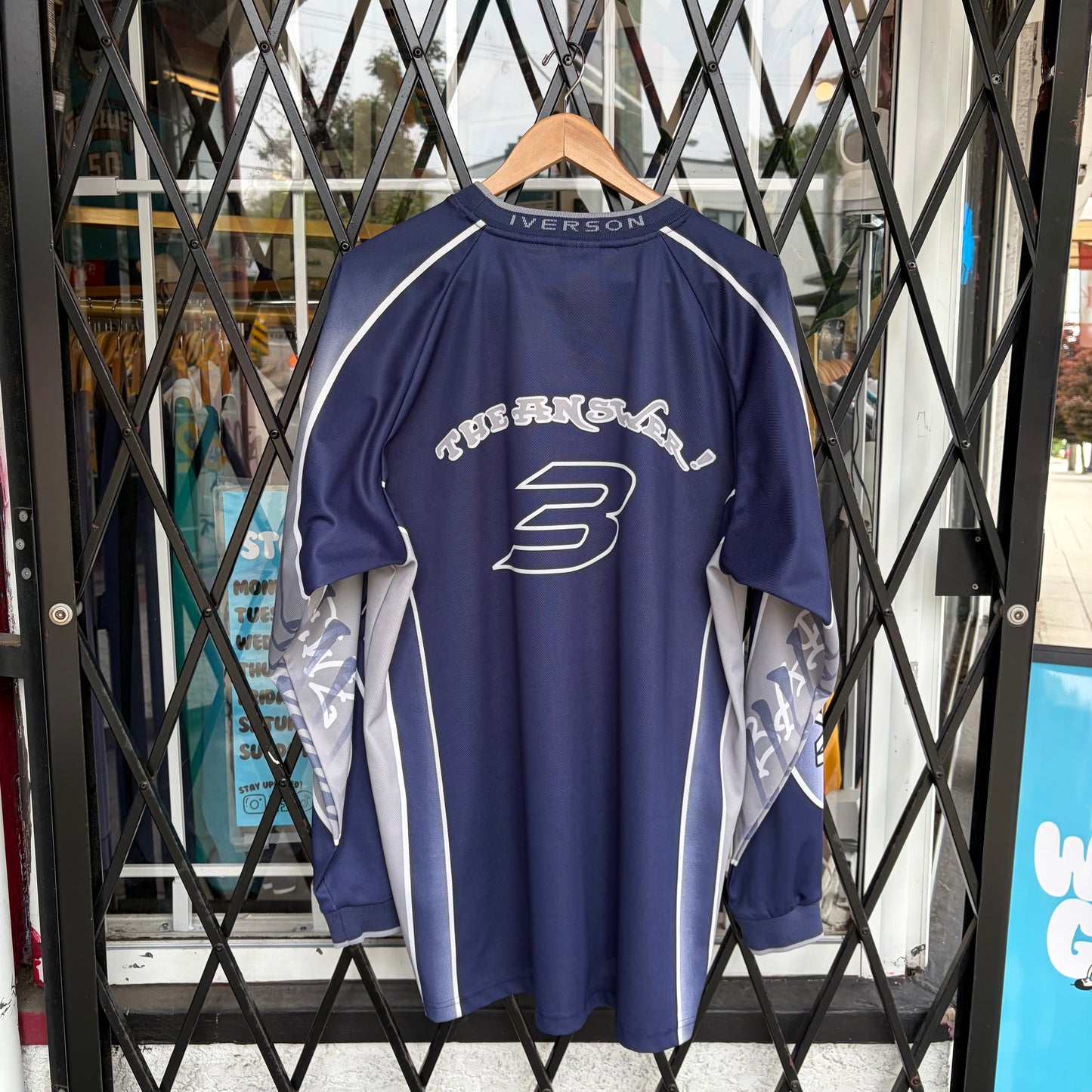 Vintage Reebok Allen Iverson Long Sleeve Racing Jersey - Size XL