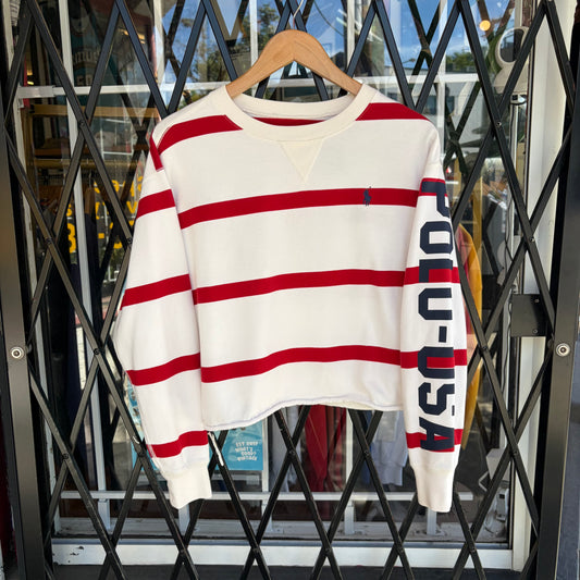 Polo Ralph Lauren Striped Cropped Crewneck - Size L