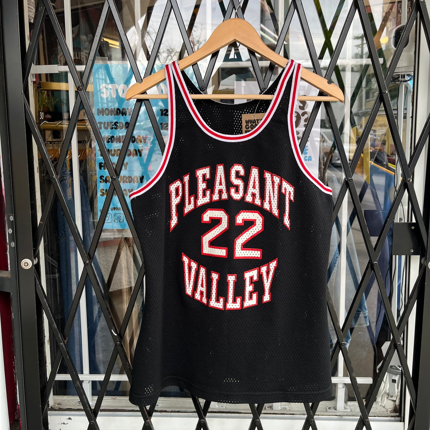 Vintage Pleasant Valley Mesh Basketball Jersey - Size M