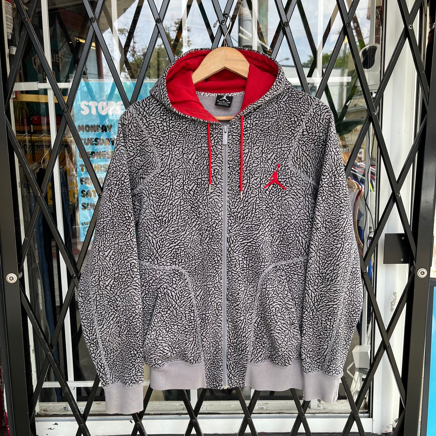 Air Jordan Elephant Print Zip Hoodie - Size S
