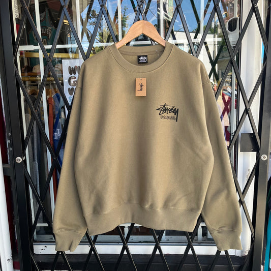 Stussy Vancouver Stock Crewneck Army - Size M
