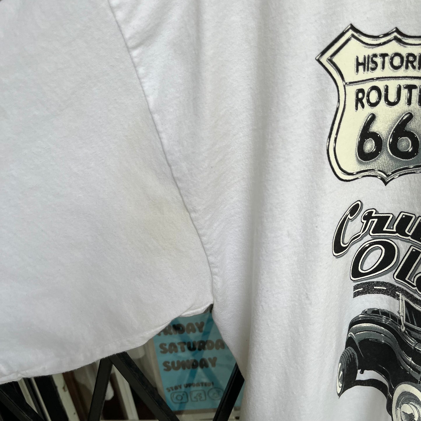Route 66 Classic Oldies Car Tee - Size XL