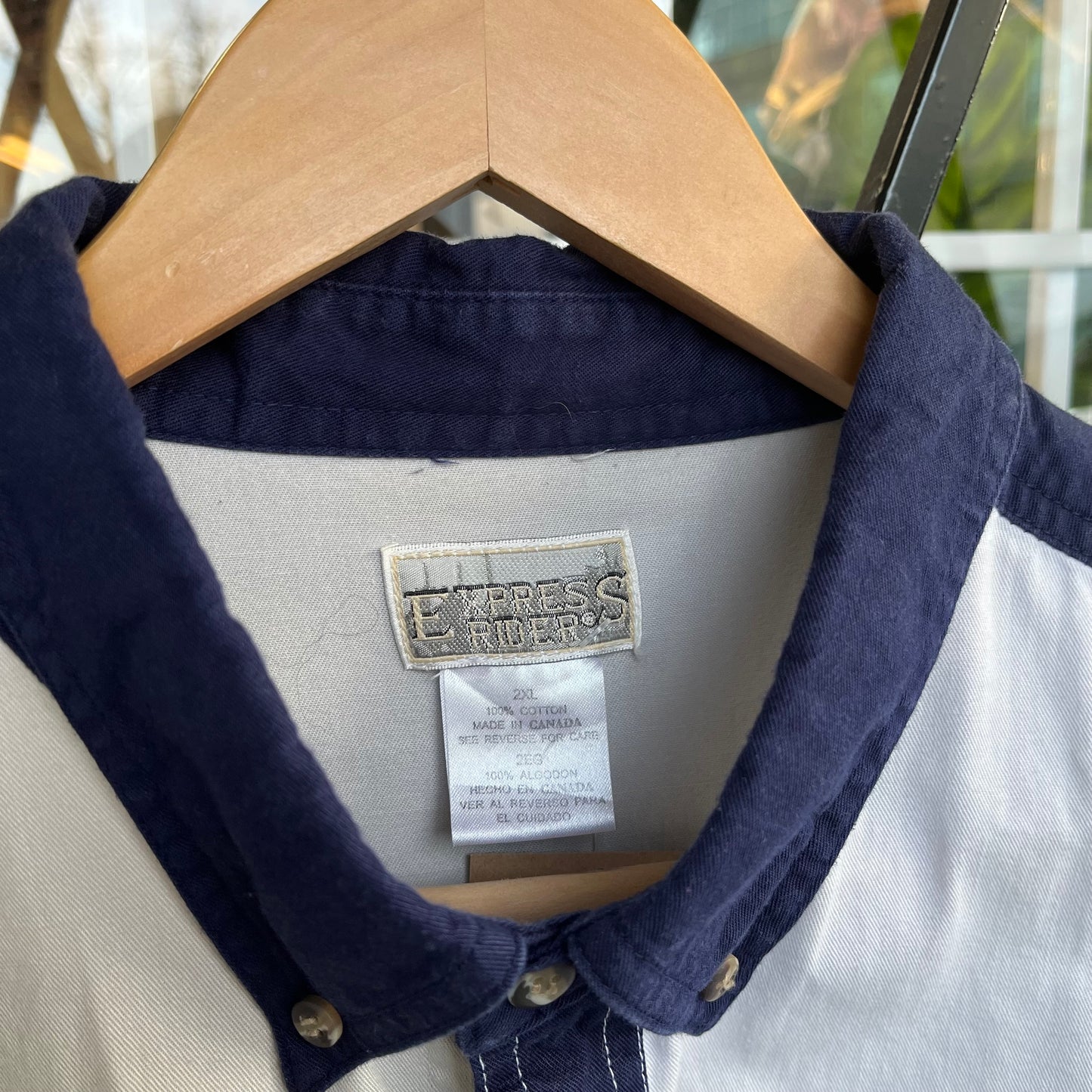 Vintage Western Colour Block Button Up Shirt - Size XXL