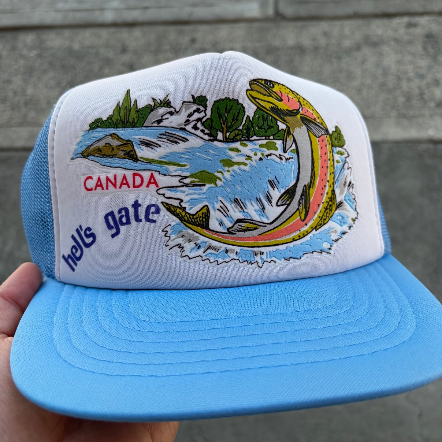 Vintage Hells Gate Fishing Trucker Hat