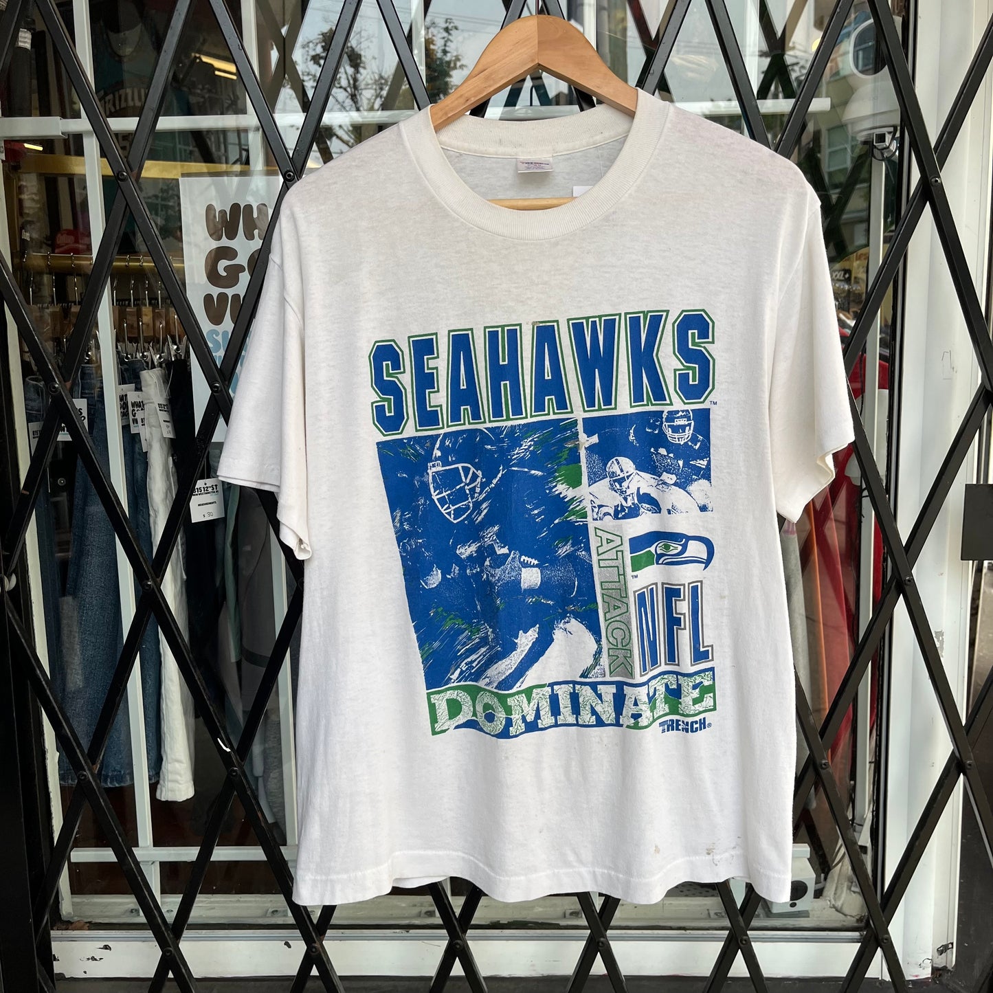 Vintage Seattle Seahawks Dominate Tee - Size XL