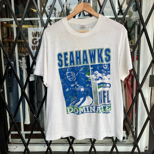 Vintage Seattle Seahawks Dominate Tee - Size XL