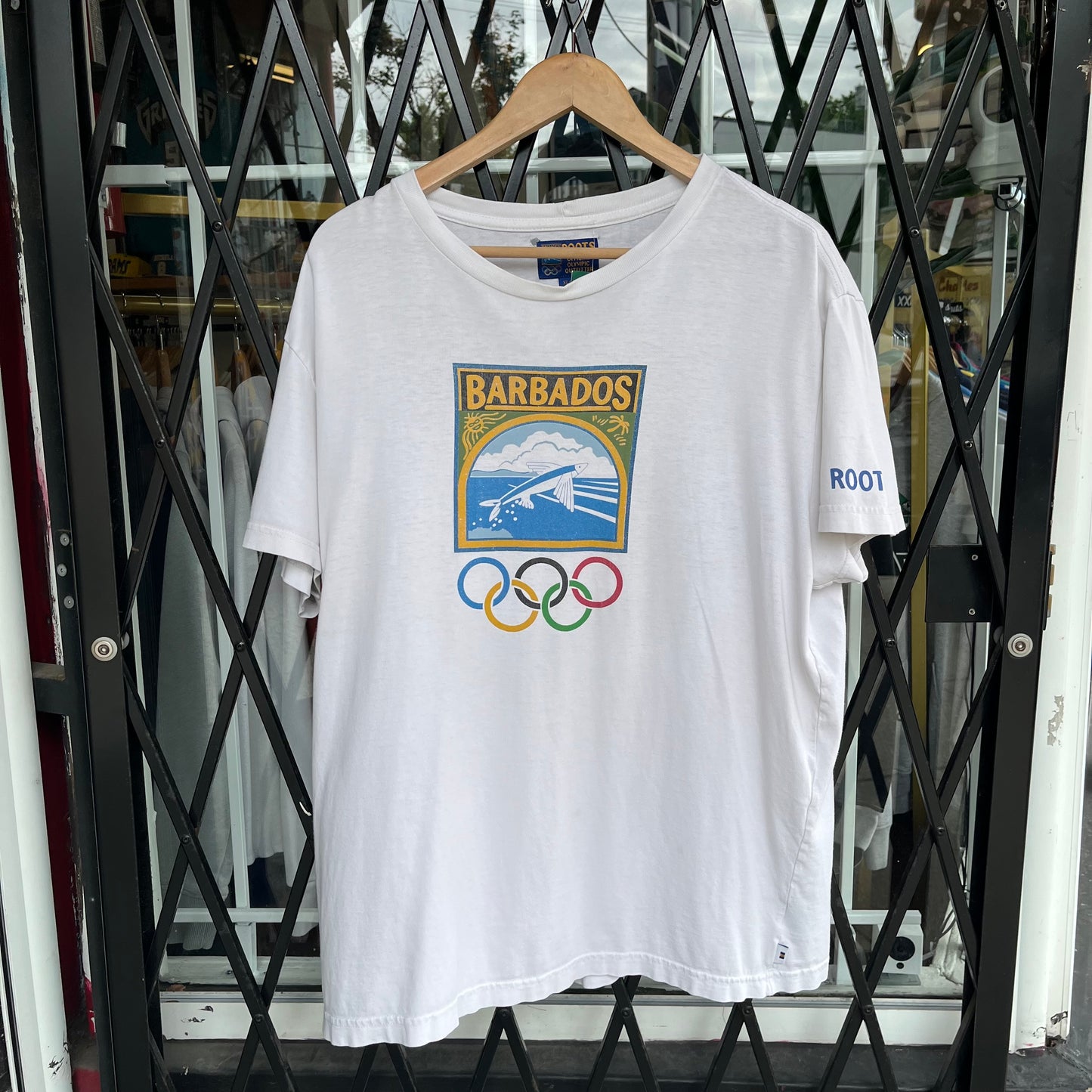 Vintage Y2K Roots Barbados Olympics Tee - Size XL
