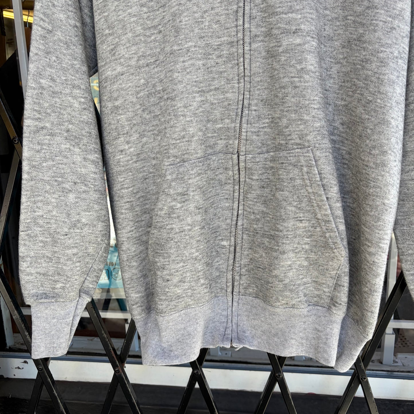 Vintage Blank Zip Up Hoodie - Size L