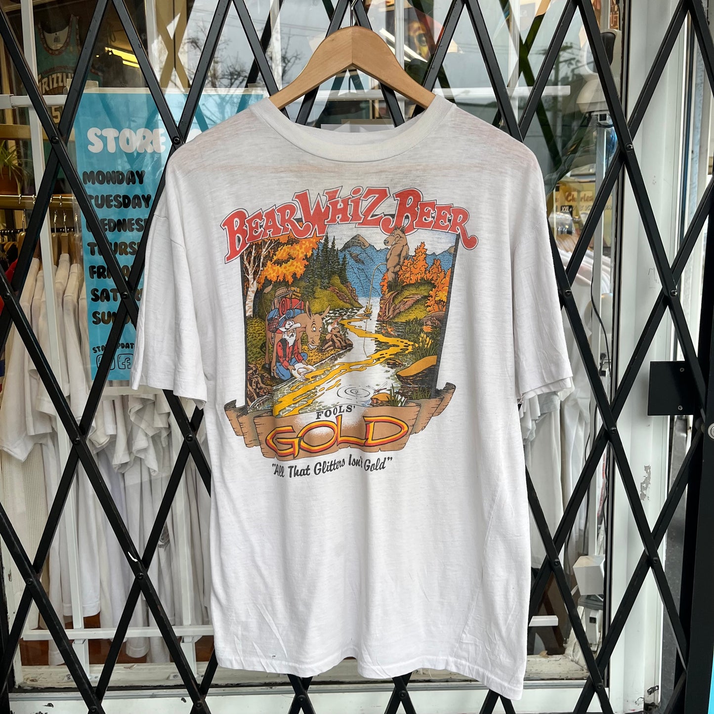 Vintage Bear Whiz Beer Tee - Size  L
