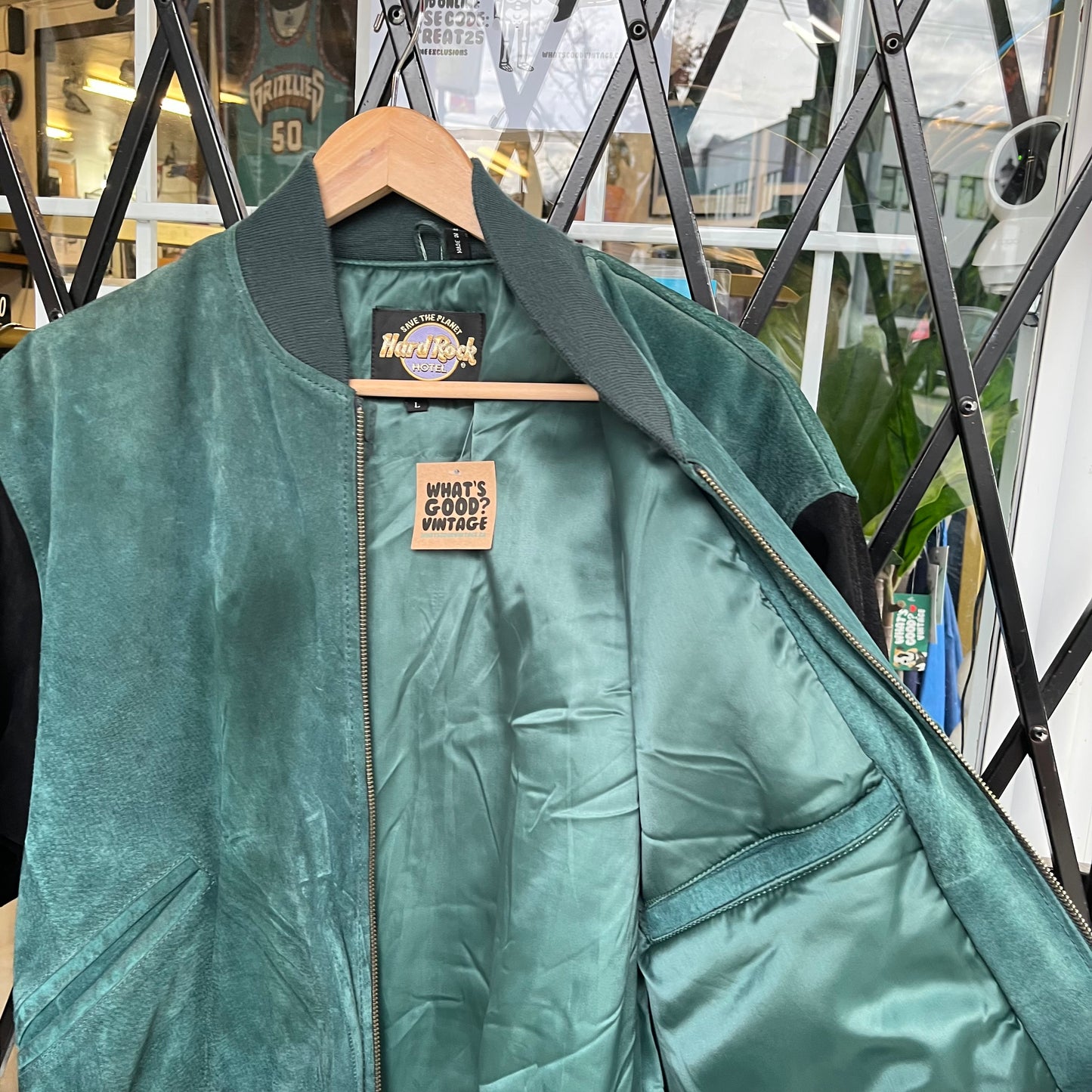 Vintage Hard Rock Cafe Las Vegas Save The Planet Genuine Leather Jacket - Size L