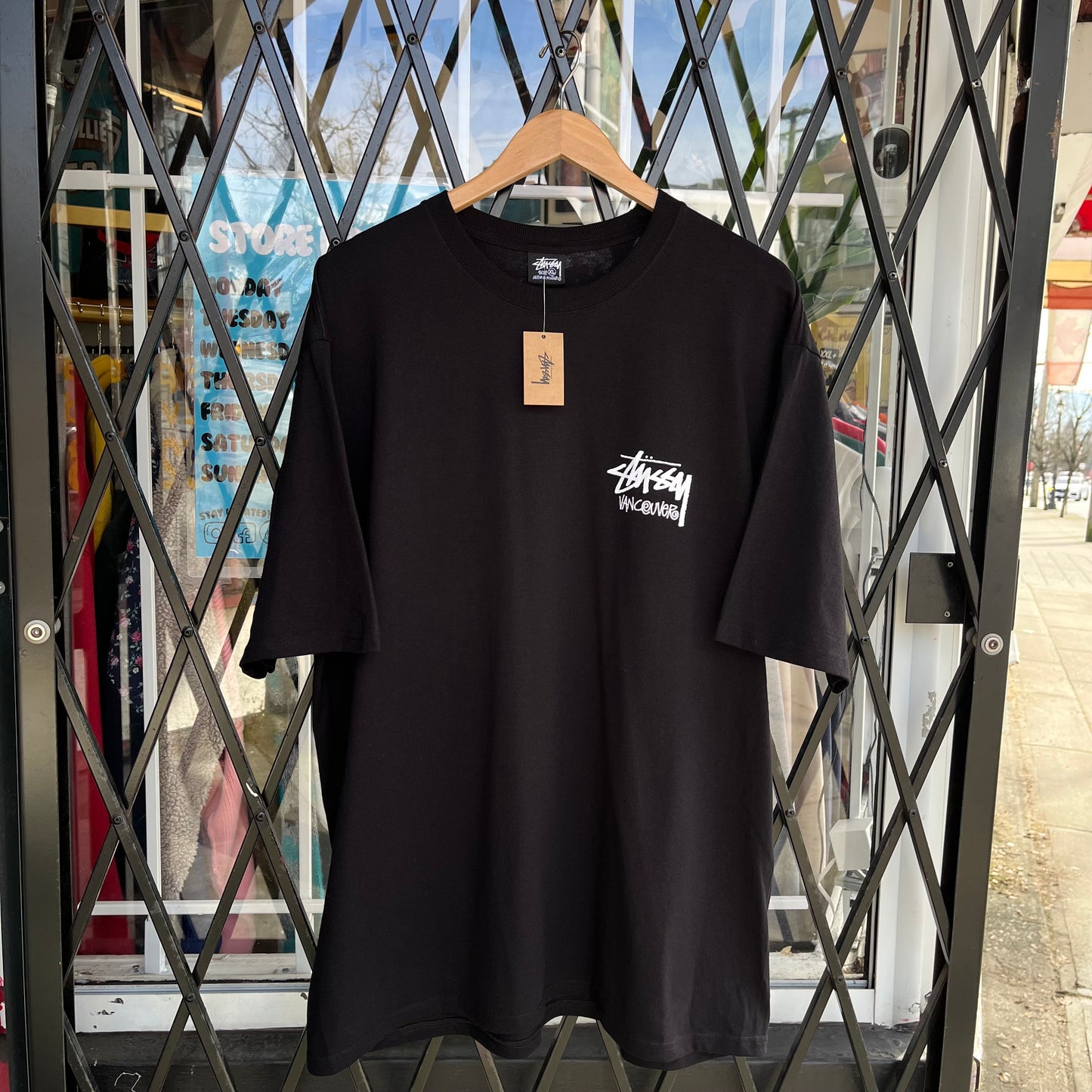Stussy Vancouver Black Tee - Size XL