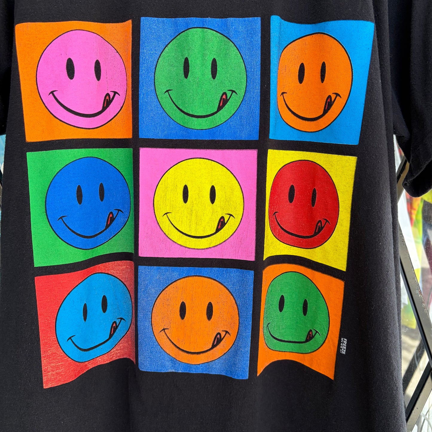 Vintage Smiley Faces Tee - Size XL