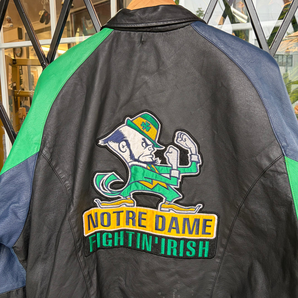 Vintage Notre Dame Leather Jacket - Size L