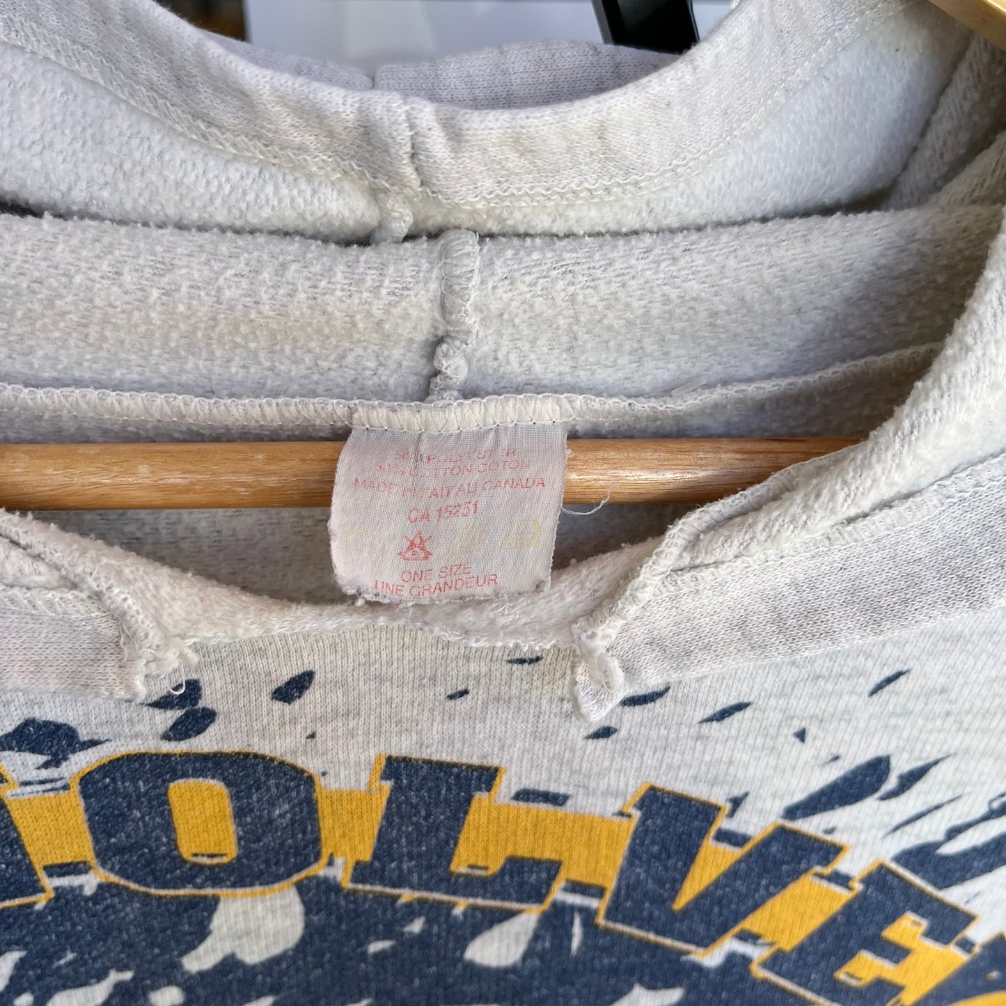Vintage Michigan Wolverines Cropped Fit Hoodie - Fits M