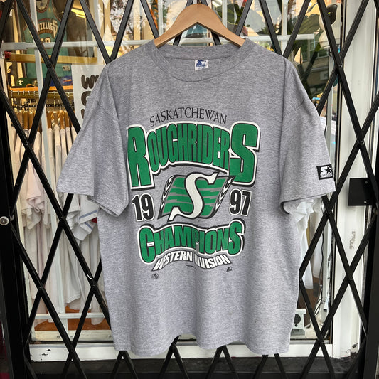 1997 Starter Saskatchewan  Roughriders Tee - Size L