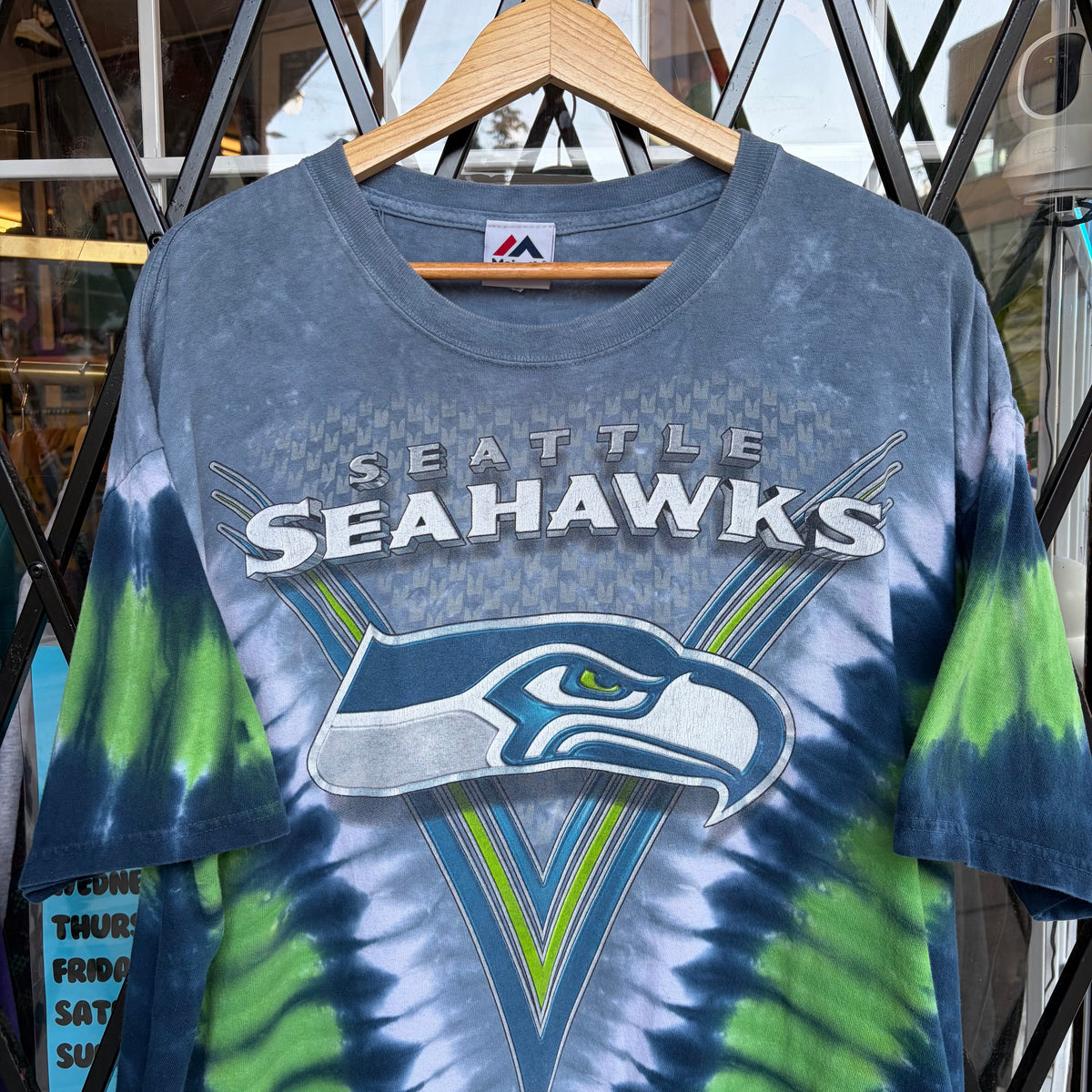 Vintage Seattle Seahawks Tie Dye Tee - Size XXL