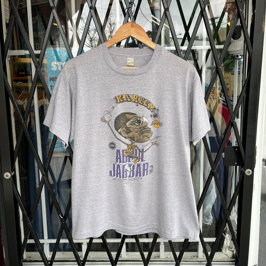 1980’s Kareem Abdul-Jabbar Lakers Bobblehead Tee - Size XL