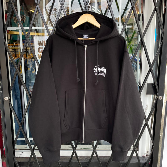 Stussy Stock Vancouver Zip Hoodie Black - Size L