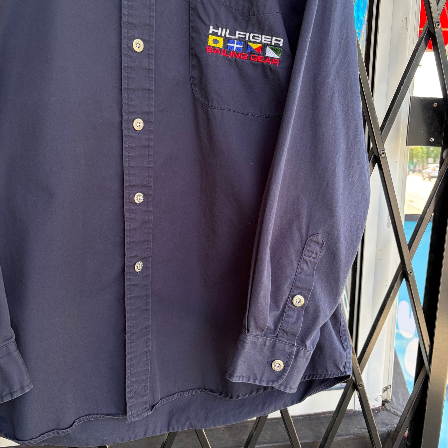 Vintage Tommy Hilfiger Sailing Gear Button Up Shirt - Size M